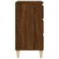 Preview: Nachttisch Braun Eichen-Optik 40x35x70 cm Holzwerkstoff