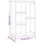 Preview: Bücherregal/Sideboard Räuchereiche 50x25x80 cm Holzwerkstoff