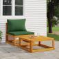 Preview: ARDEBO.de - 2-tlg. Garten-Sofa-Set mit Kissen Massivholz Akazie