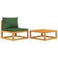 Preview: 2-tlg. Garten-Sofa-Set mit Kissen Massivholz Akazie