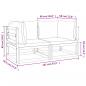 Preview: Modular-Ecksofas 2 Stk. mit Hellgrauen Kissen Massivholz Akazie
