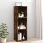 Preview: ARDEBO.de - Bücherschrank/TV-Schrank Räuchereiche 36x30x114cm Holzwerkstoff