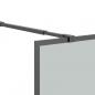 Preview: Duschwand mit Ablage für Walk-In-Dusche Schwarz 80x195 cm ESG