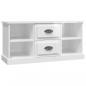 Preview: TV-Schrank Hochglanz-Weiß 99,5x35,5x48 cm Holzwerkstoff