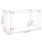 Preview: Couchtischbeine O-Gestell 70x30x43 cm Gusseisen