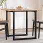 Preview: ARDEBO.de - Esstisch O-Gestell 90x90x75,5 Massivholz Kiefer und Gusseisen