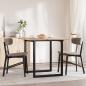 Preview: Esstisch O-Gestell 90x90x75,5 Massivholz Kiefer und Gusseisen