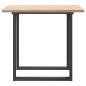 Preview: Esstisch O-Gestell 90x90x75,5 Massivholz Kiefer und Gusseisen