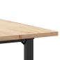 Preview: Esstisch O-Gestell 90x90x75,5 Massivholz Kiefer und Gusseisen
