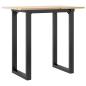 Preview: Esstisch O-Gestell 80x50x75 cm Massivholz Kiefer und Gusseisen