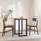 Preview: Esstisch O-Gestell 80x50x75 cm Massivholz Kiefer und Gusseisen