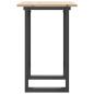 Preview: Esstisch O-Gestell 80x50x75 cm Massivholz Kiefer und Gusseisen
