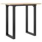 Preview: Esstisch O-Gestell 80x50x75 cm Massivholz Kiefer und Gusseisen