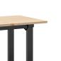 Preview: Esstisch O-Gestell 80x50x75 cm Massivholz Kiefer und Gusseisen