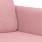Preview: 3-tlg. Sofagarnitur mit Kissen Rosa Samt