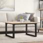 Preview: ARDEBO.de - Couchtisch O-Gestell 80x80x45cm Massivholz Kiefer und Gusseisen
