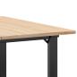 Preview: Couchtisch O-Gestell 80x80x45cm Massivholz Kiefer und Gusseisen