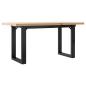 Preview: Couchtisch O-Gestell 90x40x45,5cm Massivholz Kiefer & Gusseisen