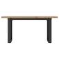 Preview: Couchtisch O-Gestell 90x40x45,5cm Massivholz Kiefer & Gusseisen