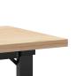 Preview: Couchtisch O-Gestell 90x40x45,5cm Massivholz Kiefer & Gusseisen