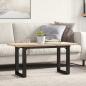 Preview: ARDEBO.de - Couchtisch O-Gestell 100x50x45,5 cm Massivholz Kiefer Gusseisen