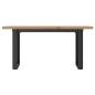 Preview: Couchtisch O-Gestell 100x50x45,5 cm Massivholz Kiefer Gusseisen