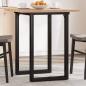 Preview: ARDEBO.de - Esstisch O-Gestell 60x60x75,5 cm Massivholz Kiefer & Gusseisen
