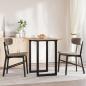Preview: Esstisch O-Gestell 60x60x75,5 cm Massivholz Kiefer & Gusseisen