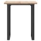 Preview: Esstisch O-Gestell 60x60x75,5 cm Massivholz Kiefer & Gusseisen