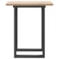 Preview: Esstisch O-Gestell 60x60x75,5 cm Massivholz Kiefer & Gusseisen