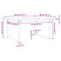 Preview: Couchtisch O-Gestell 80x80x45,5cm Massivholz Kiefer & Gusseisen