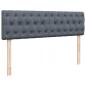 Preview: Ottoman-Bett mit Matratze & LEDs Dunkelgrau 140x200 cm Samt