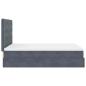 Preview: Ottoman-Bett mit Matratzen Dunkelgrau 140x200 cm Samt