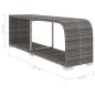 Preview: 11-tlg. Garten-Lounge-Set mit Auflagen Poly Rattan Grau
