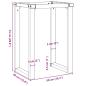 Preview: Esstisch-Gestell in O-Form 50x40x73 cm Gusseisen