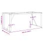 Preview: Esstisch-Gestell in O-Form 180x80x73 cm Gusseisen