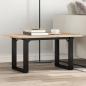 Preview: ARDEBO.de - Couchtisch O-Gestell 80x50x40cm Massivholz Kiefer und Gusseisen