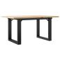 Preview: Couchtisch O-Gestell 80x50x40cm Massivholz Kiefer und Gusseisen