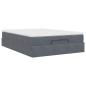 Preview: Ottoman-Bett mit Matratze Dunkelgrau 140x200 cm Samt