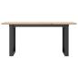 Preview: Couchtisch O-Gestell 100x50x45 cm Massivholz Kiefer & Gusseisen