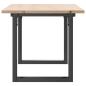 Preview: Couchtisch O-Gestell 100x50x45 cm Massivholz Kiefer & Gusseisen