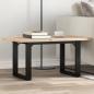 Preview: ARDEBO.de - Couchtisch O-Gestell 80x50x40,5cm Massivholz Kiefer & Gusseisen
