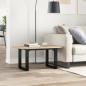 Preview: Couchtisch O-Gestell 80x50x40,5cm Massivholz Kiefer & Gusseisen