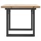 Preview: Couchtisch O-Gestell 80x50x40,5cm Massivholz Kiefer & Gusseisen