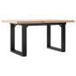 Preview: Couchtisch O-Gestell 80x50x40,5cm Massivholz Kiefer & Gusseisen