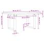 Preview: Couchtisch O-Gestell 80x50x40,5cm Massivholz Kiefer & Gusseisen