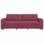 Preview: Weinrot Polyester, Holz Mittel Platz für viele 3-Sitzer Sofa