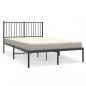 Preview: Bettgestell mit Kopfteil Metall Schwarz 140x200 cm