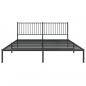 Preview: Bettgestell mit Kopfteil Metall Schwarz 183x213 cm