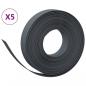 Preview: Rasenkanten 5 Stk. Grau 10 m 10 cm Polyethylen